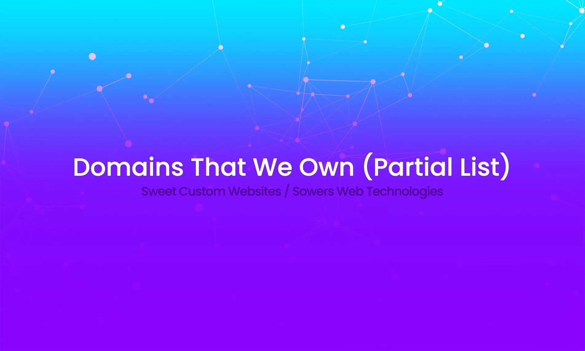 Sweet Custom Websites